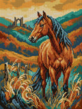Thumbnail for Majestic Horse in Autumn Hills, 30x40 cm timanttimaalaus – koko kuvion esikatselu ilman lähikuvaa