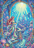 Thumbnail for Majestic Mermaid Underwater Palace, 50x70 cm timanttimaalaus – lopullisen kuvion esikatselu