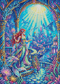 Thumbnail for Majestic Mermaid Underwater Palace, 50x70 cm timanttimaalaus – koko kuvion esikatselu ilman lähikuvaa