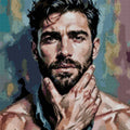 Thumbnail for Timanttikuvio - Man Closeup