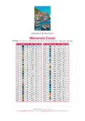 Thumbnail for Manarola Coast timanttimaalauksen värikartta – 50 DMC-väriä