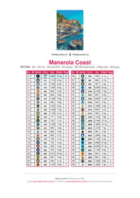 Thumbnail for Manarola Coast timanttimaalauksen värikartta – 50 DMC-väriä