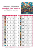 Thumbnail for Manhattan Deco Sunburst timanttimaalauksen värikartta – 42 DMC-väriä