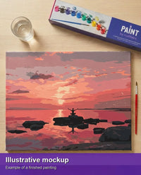 Thumbnail for Valmiin numeromaalauksen havainnekuva - Meditation Sunset 50x40cm
