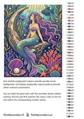 Thumbnail for Värikartta ja ohjeet - Mermaid on Coral Reef 40x50cm