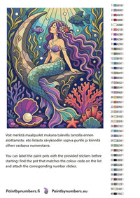 Thumbnail for Värikartta ja ohjeet - Mermaid on Coral Reef 40x50cm
