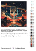 Thumbnail for Värikartta ja ohjeet - Metallic Mask and Sunset Planets 50x50cm