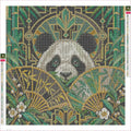 Thumbnail for Midnight Bamboo Geometry timanttimaalauksen liimapintainen canvas 50x50cm