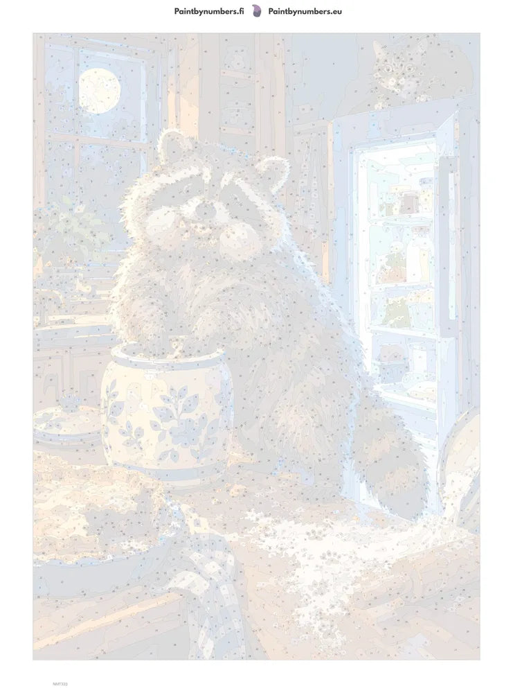 Numeromaalaus: Numeroitu kangas - Midnight Snack 50x70cm