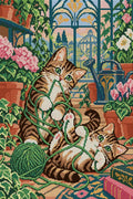 Thumbnail for Mittens in the Greenhouse, 40x60 cm timanttimaalaus – koko kuvion esikatselu ilman lähikuvaa