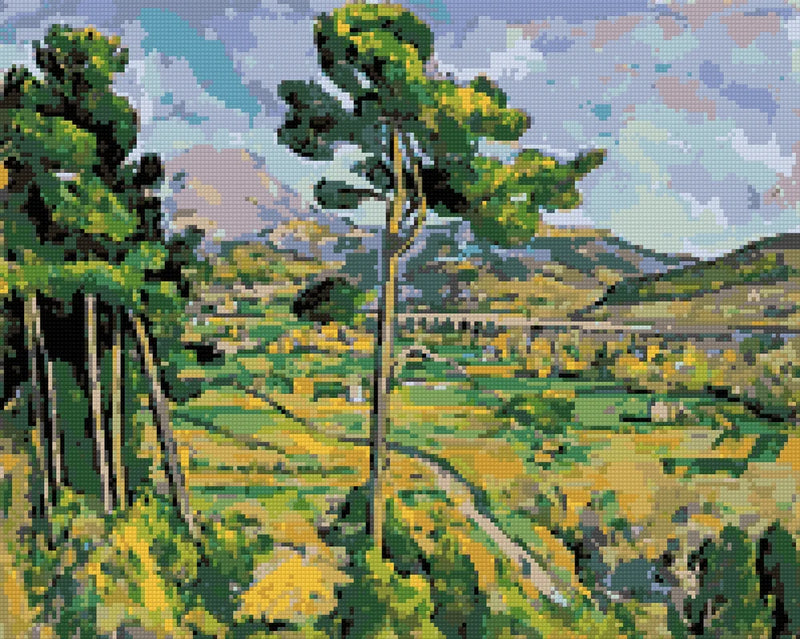 Timanttikuvio - Mont Sainte Victoire And The Viaduct Of The Arc River Valley