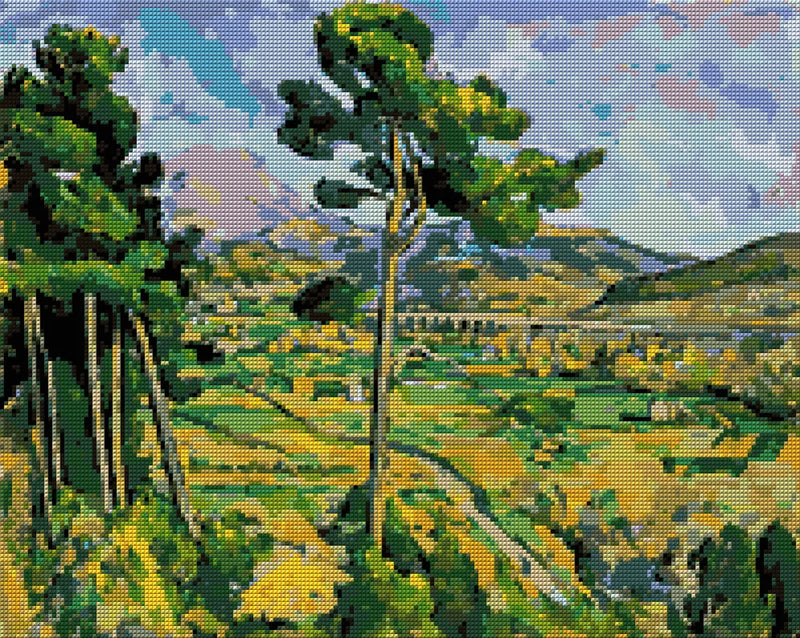 Timanttikuvio - Mont Sainte Victoire And The Viaduct Of The Arc River Valley