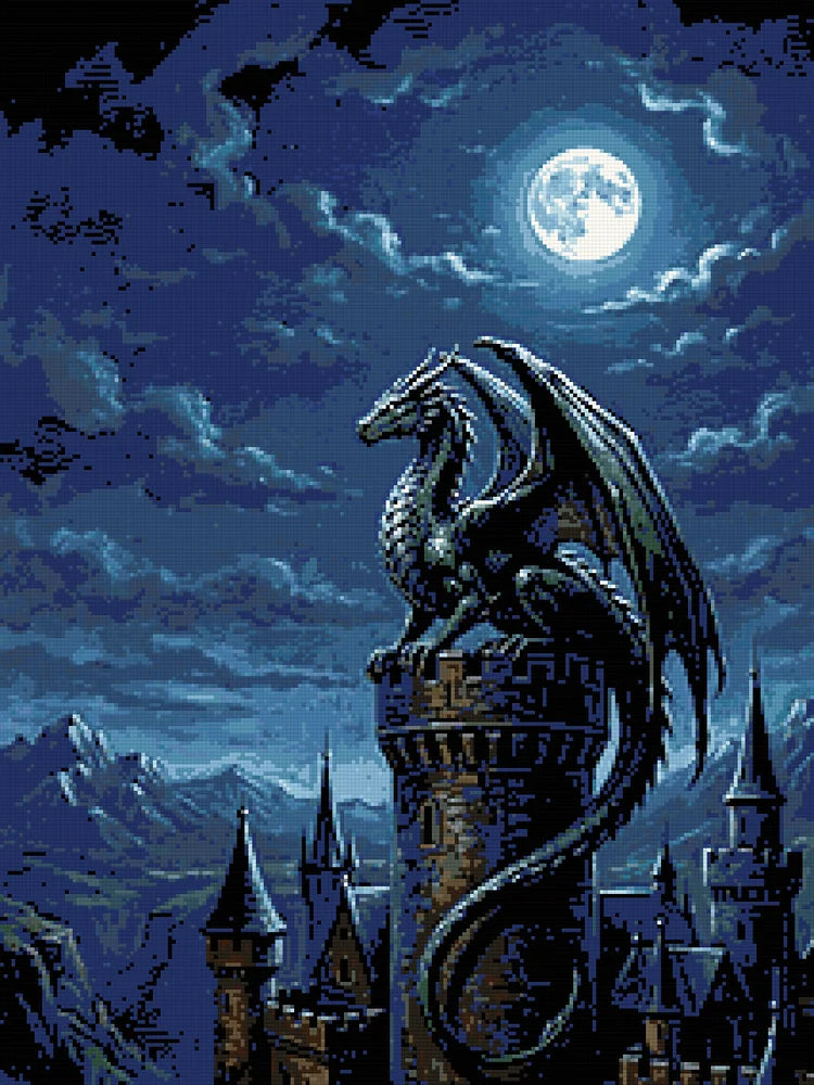 Timanttikuvio - Moonlit Dragon