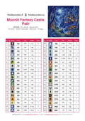 Thumbnail for Moonlit Fantasy Castle Path timanttimaalauksen värikartta – 38 DMC-väriä