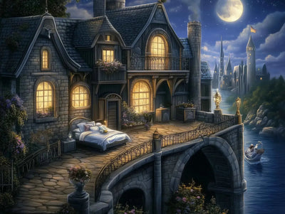 Moonlit Manor 60x80cm timanttimaalaus