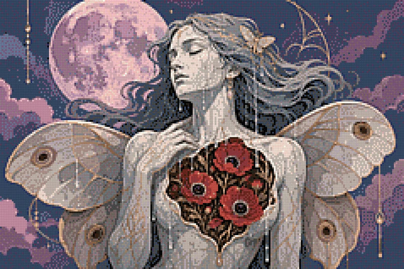 Timanttikuvio - Moonlit Moth Wings