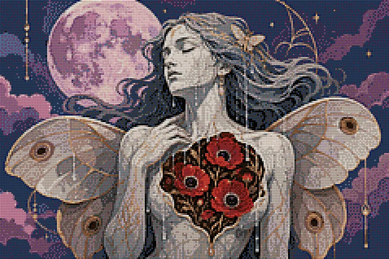 Timanttikuvio - Moonlit Moth Wings