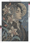 Thumbnail for Moonlit Portrait timanttimaalauksen liimapintainen canvas 40x60cm