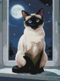 Thumbnail for Timanttikuvio - Moonlit Siamese Cat