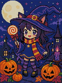 Thumbnail for Timanttikuvio - Moonlit Witch Kitten