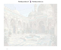 Thumbnail for Numeroitu kangas - Moorish Courtyard Fountain 50x40cm