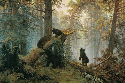 Morning in a Pine Forest by Shishkin, 60x40 cm timanttimaalaus – alkuperäinen kuva, josta kuvio on tehty