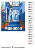 Thumbnail for Värikartta ja ohjeet - Morocco Travel Poster 40x50cm