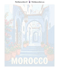 Thumbnail for Numeroitu kangas - Morocco Travel Poster 40x50cm