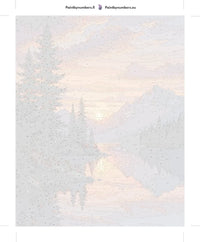 Thumbnail for Numeroitu kangas - Mountain Lake Sunset 40x50cm