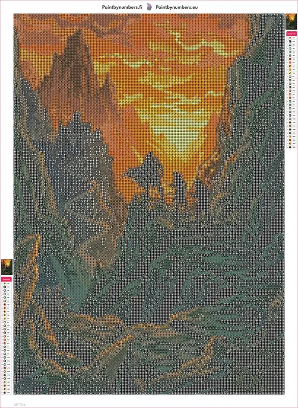 Mountain Pass timanttimaalauksen liimapintainen canvas 50x70cm