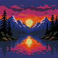 Thumbnail for Timanttikuvio - Mountain Sunset Lake