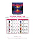Thumbnail for Mountain Sunset Lake timanttimaalauksen värikartta – 18 DMC-väriä