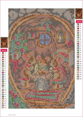Thumbnail for Mouse Family Christmas Eve timanttimaalauksen liimapintainen canvas 20x30cm
