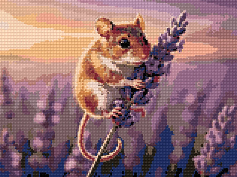 Timanttikuvio - Mouse on Lavender