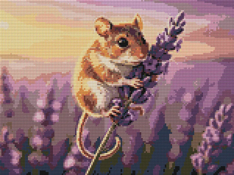 Timanttikuvio - Mouse on Lavender