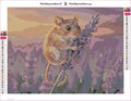 Thumbnail for Mouse on Lavender timanttimaalauksen liimapintainen canvas 40x30cm