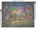 Thumbnail for Mushroom Village timanttimaalauksen liimapintainen canvas 50x40cm