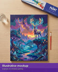 Thumbnail for Valmiin numeromaalauksen havainnekuva - Mystical Forest Majesty 40x50cm