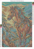 Thumbnail for Mystical Ornate Horse in Ruins timanttimaalauksen liimapintainen canvas 40x60cm