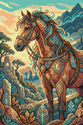Thumbnail for Mystical Ornate Horse in Ruins, 40x60 cm timanttimaalaus – lopullisen kuvion esikatselu