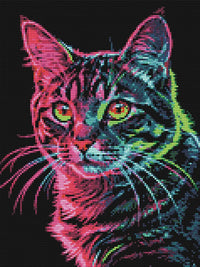 Thumbnail for Timanttikuvio - Neon Cat Portrait
