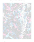 Thumbnail for Numeromaalaus: Numeroitu kangas - Neon Graffiti Wolf 40x50cm