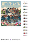 Thumbnail for Värikartta ja ohjeet - Netherlands Travel Poster 40x50cm