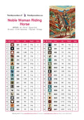 Thumbnail for Noble Woman Riding Horse timanttimaalauksen värikartta – 36 DMC-väriä