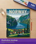 Thumbnail for Valmiin numeromaalauksen havainnekuva - Norway Travel Poster 40x50cm