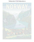 Thumbnail for Numeroitu kangas - Norway Travel Poster 40x50cm