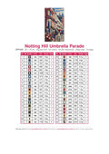 Thumbnail for Notting Hill Umbrella Parade timanttimaalauksen värikartta – 42 DMC-väriä