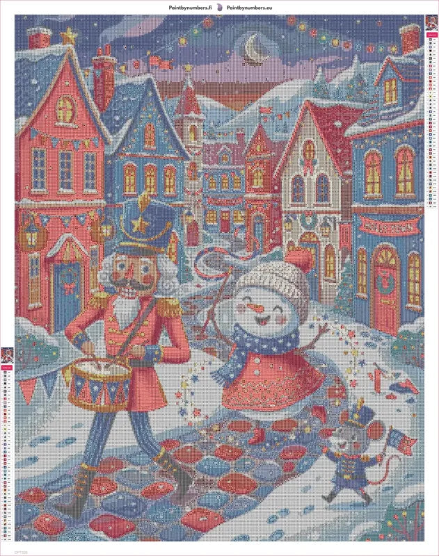 Nutcracker Parade timanttimaalauksen liimapintainen canvas 70x90cm
