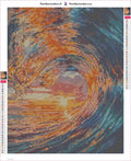 Thumbnail for Ocean Curl timanttimaalauksen liimapintainen canvas 40x50cm