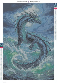 Thumbnail for Ocean Dragon timanttimaalauksen liimapintainen canvas 40x60cm